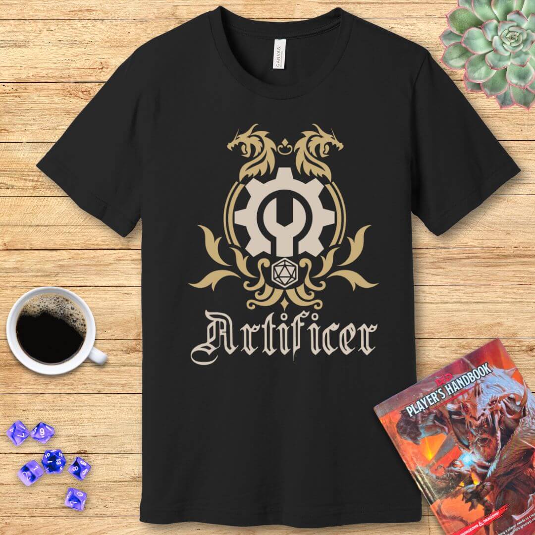 Printify T-Shirt D&D Artificer Class Emblem T-Shirt