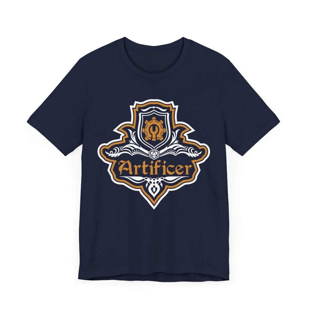 Printify T-Shirt Navy / S D&D Artificer Class Fancy Emblem T-Shirt