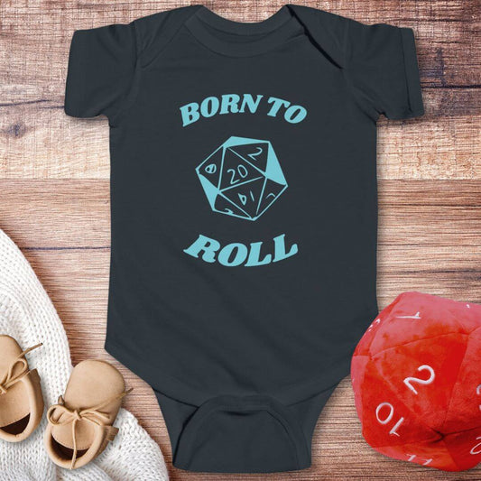 Printify Kids clothes D&D Baby Onesie Born To Roll D20