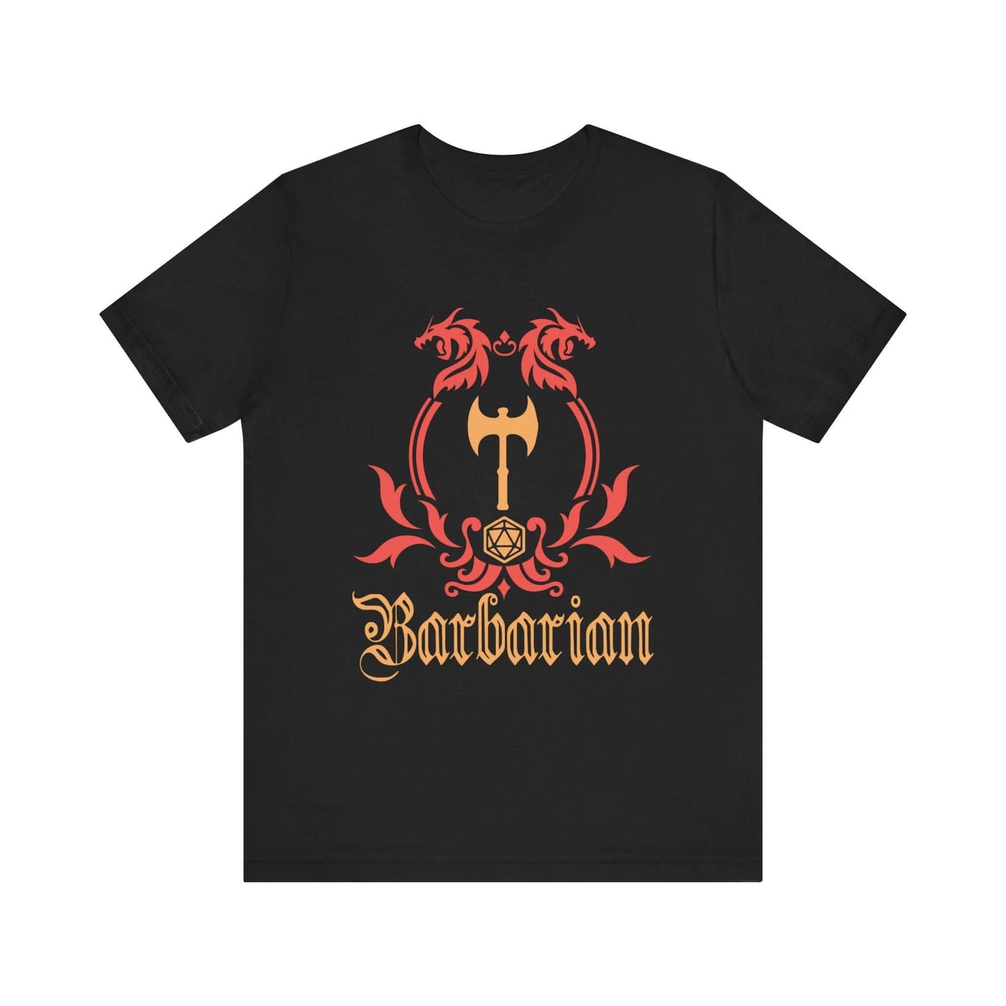 Printify T-Shirt Black / S D&D Barbarian Class Emblem T-shirt