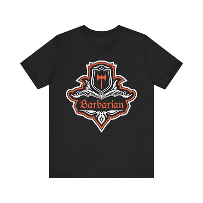 Printify T-Shirt Black / S D&D Barbarian Class Fancy Emblem T-Shirt