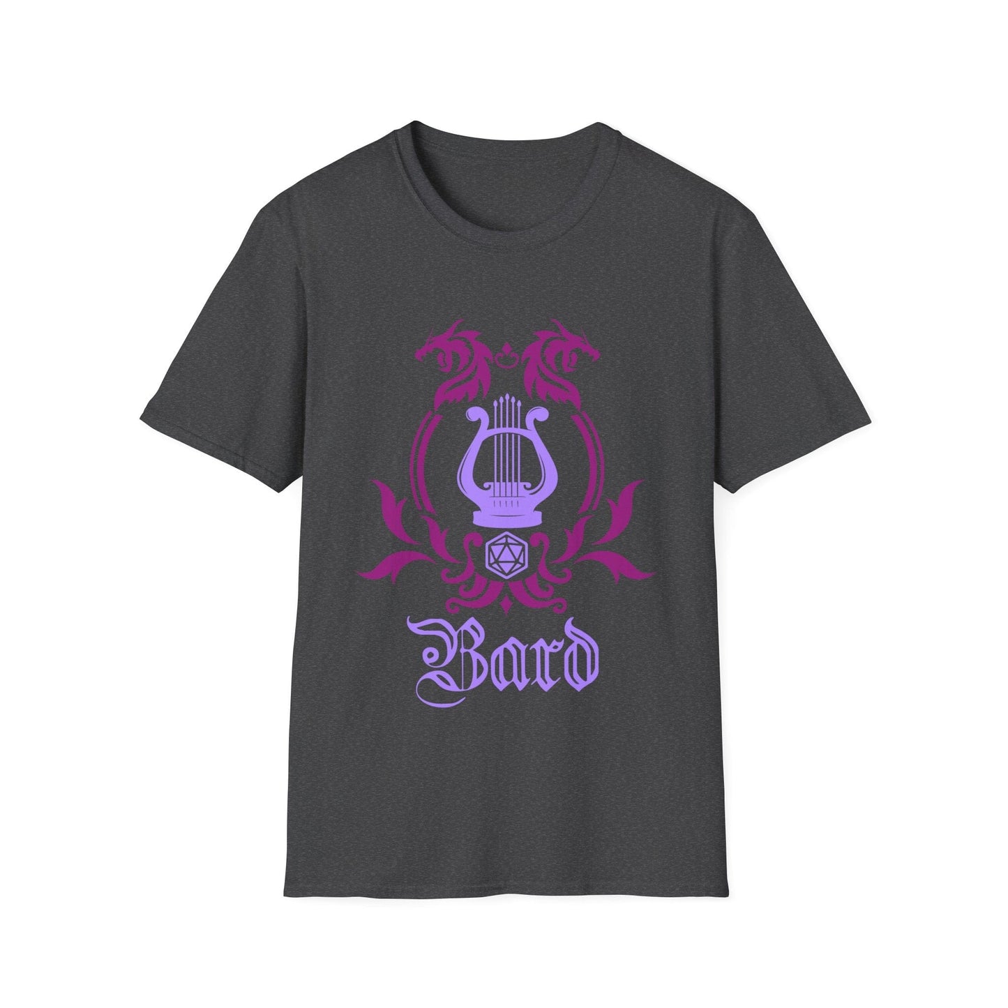 Printify T-Shirt Dark Heather / S D&D Bard Class Emblem T-Shirt