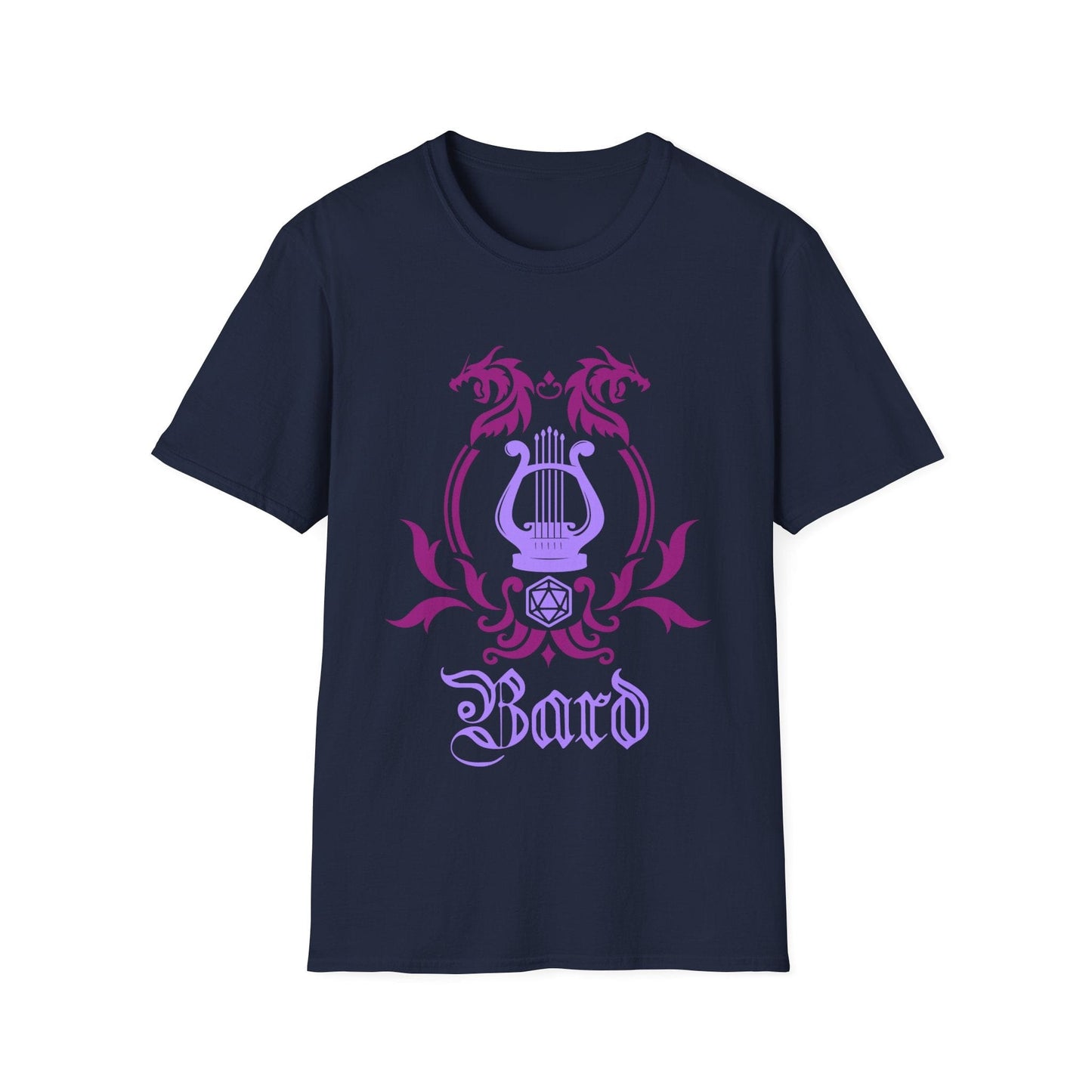 Printify T-Shirt Navy / S D&D Bard Class Emblem T-Shirt