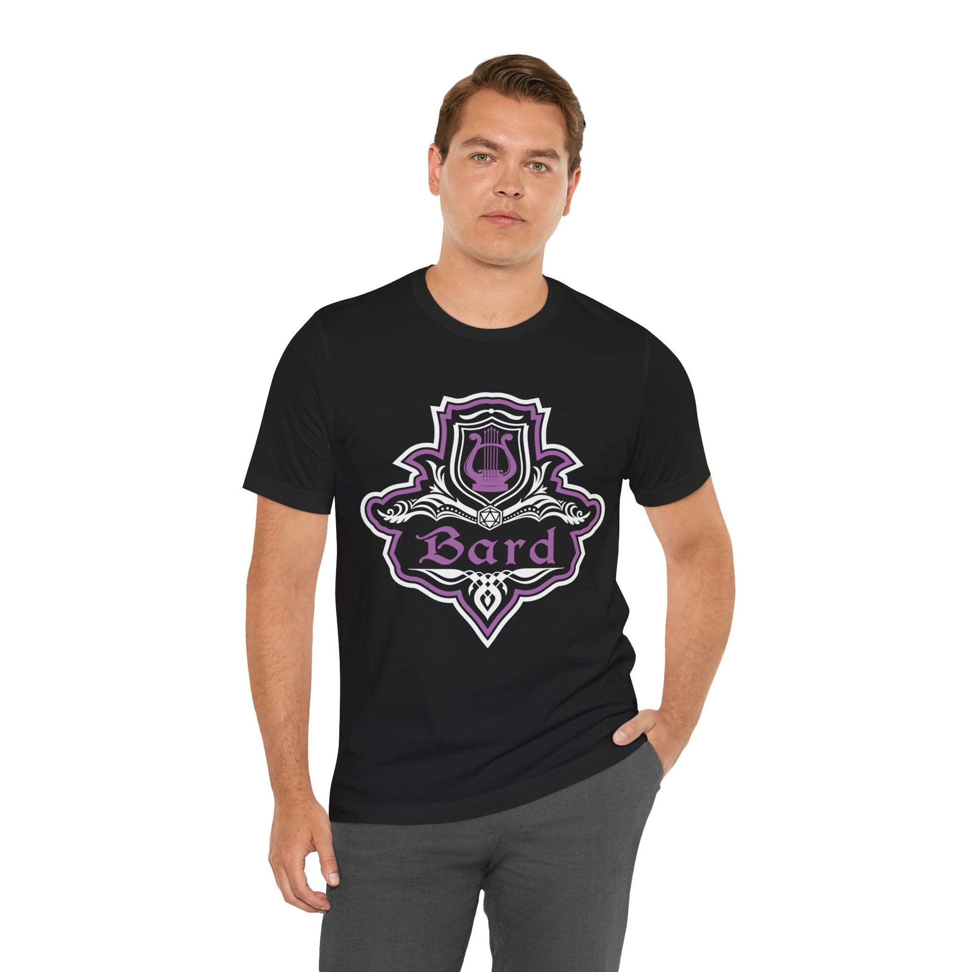 Printify T-Shirt D&D Bard Class Fancy Emblem T-Shirt