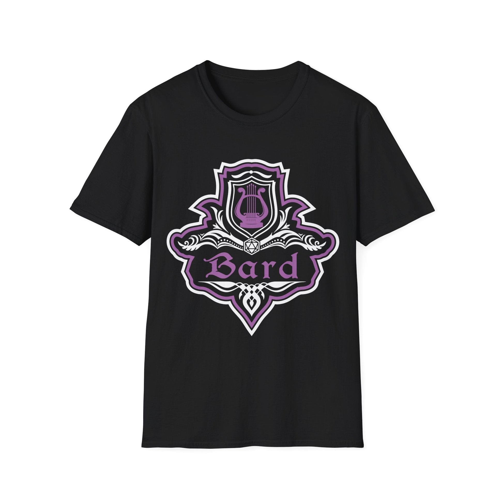 Printify T-Shirt Black / S D&D Bard Class Fancy Emblem T-Shirt