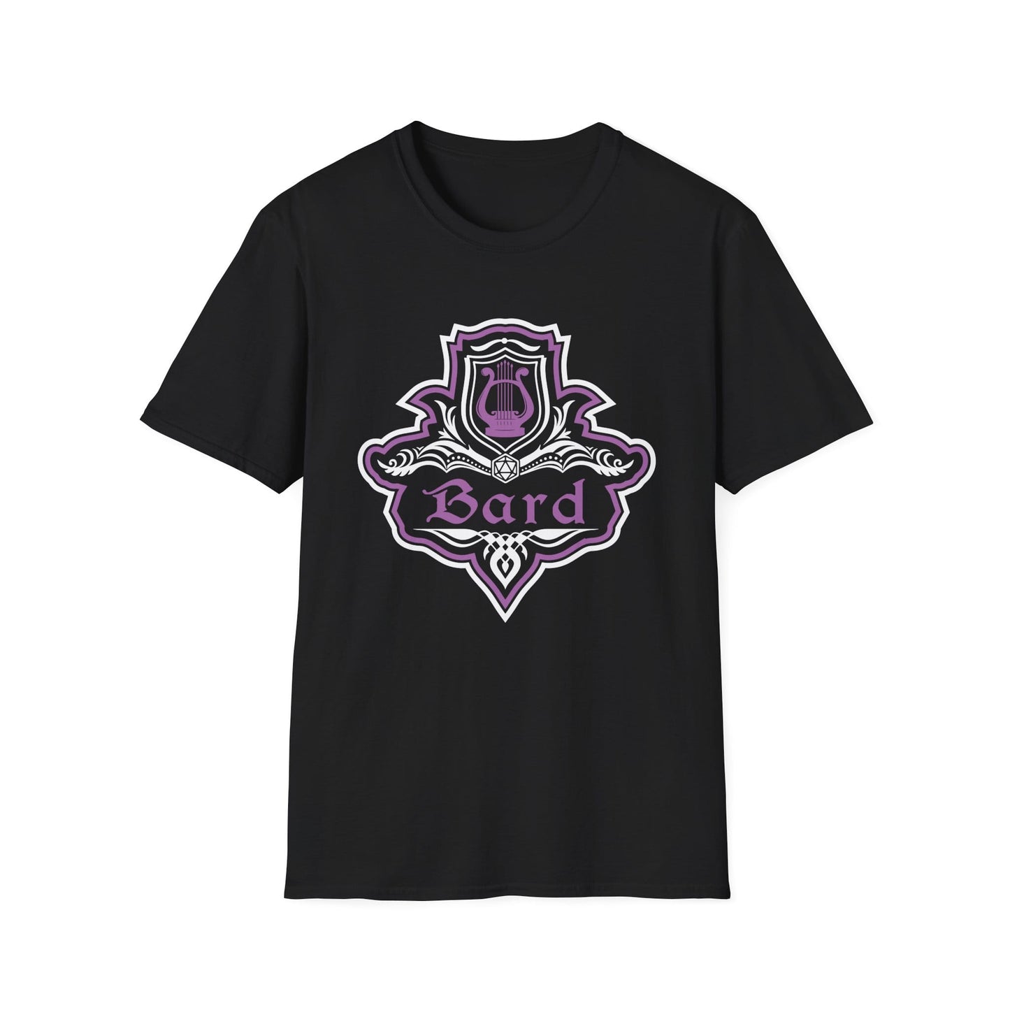 Printify T-Shirt Black / S D&D Bard Class Fancy Emblem T-Shirt