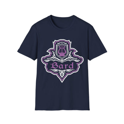 Printify T-Shirt Navy / S D&D Bard Class Fancy Emblem T-Shirt