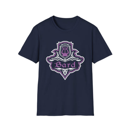Printify T-Shirt Navy / S D&D Bard Class Fancy Emblem T-Shirt