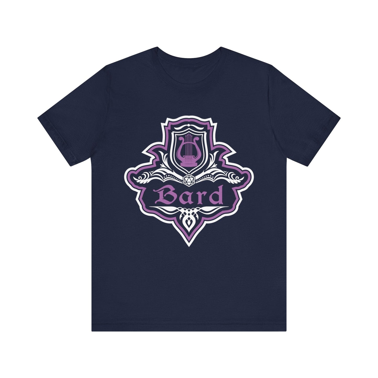 Printify T-Shirt Navy / S D&D Bard Class Fancy Emblem T-Shirt