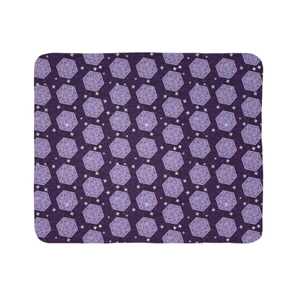 Printify Home Decor D&D Blanket with Purple Dice Pattern