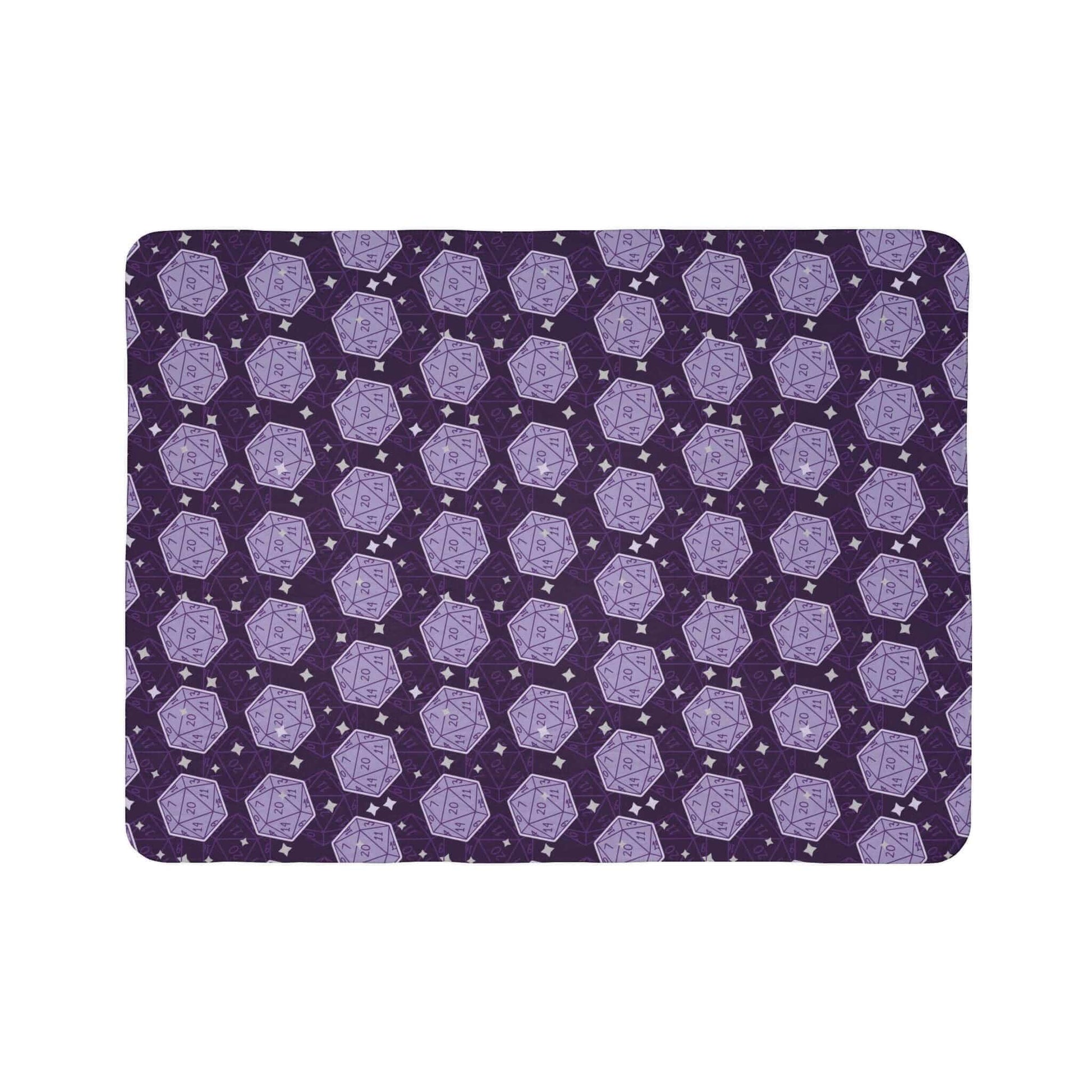 Printify Home Decor D&D Blanket with Purple Dice Pattern