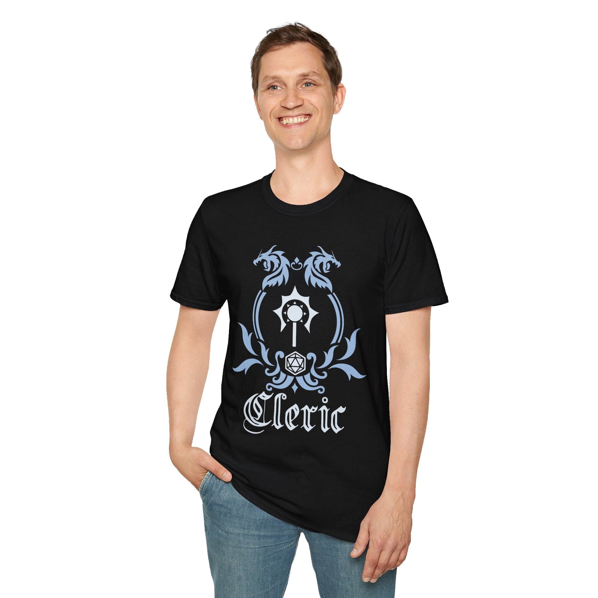 Printify T-Shirt D&D Cleric Class Emblem T-Shirt
