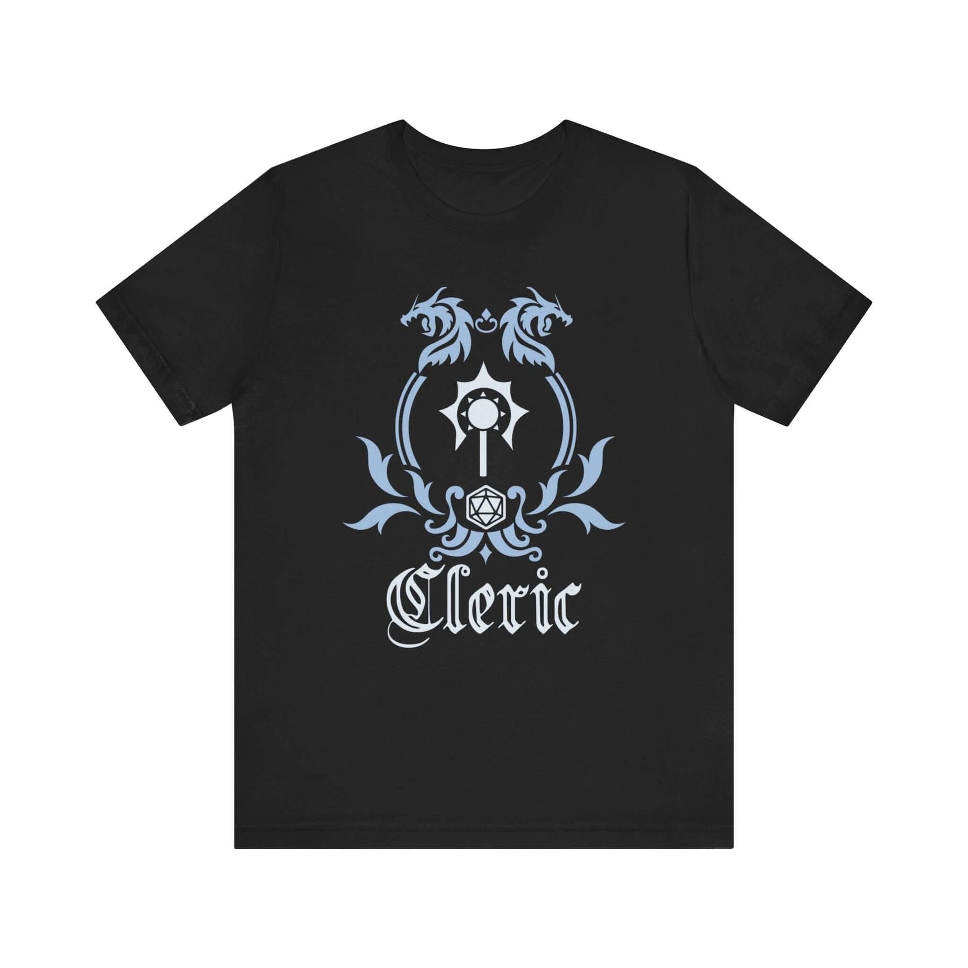 Printify T-Shirt Black / S D&D Cleric Class Emblem T-Shirt