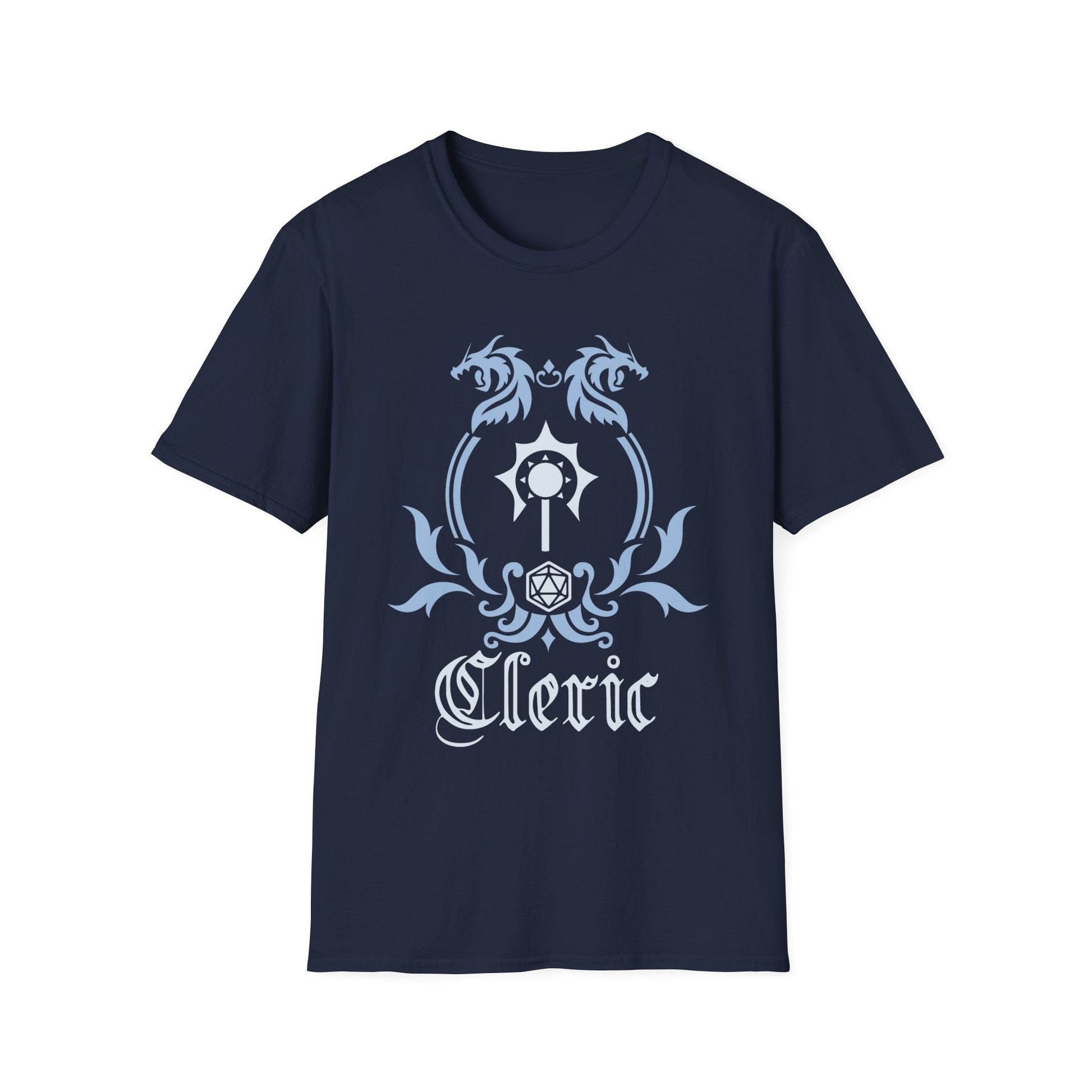 Printify T-Shirt Navy / S D&D Cleric Class Emblem T-Shirt