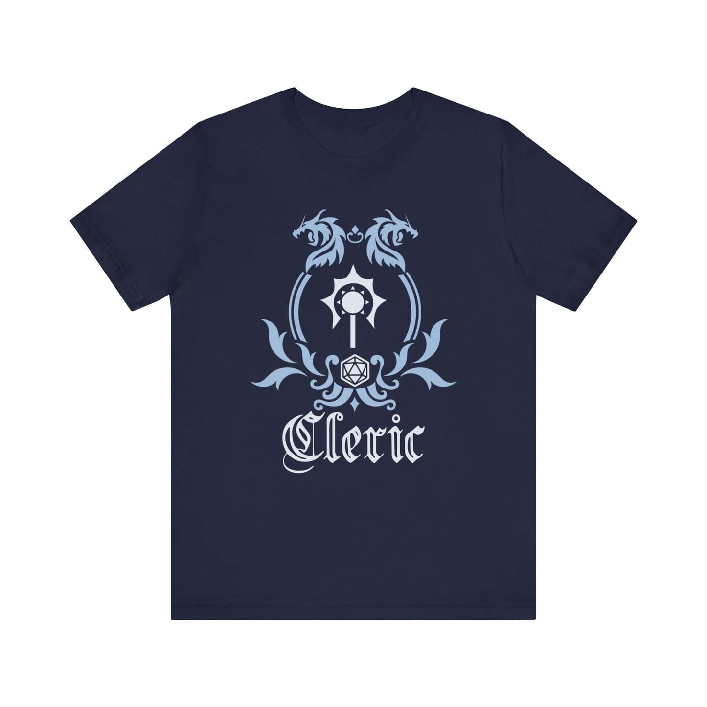 Printify T-Shirt Navy / S D&D Cleric Class Emblem T-Shirt