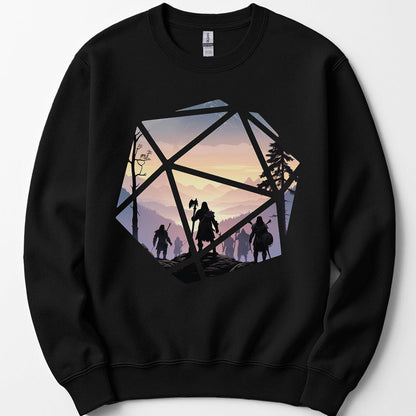 Printify Sweatshirt Black / S D&D D20 Landscape Sweatshirt
