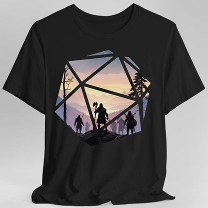 Printify T-Shirt Black / S D&D D20 Landscape T-shirt