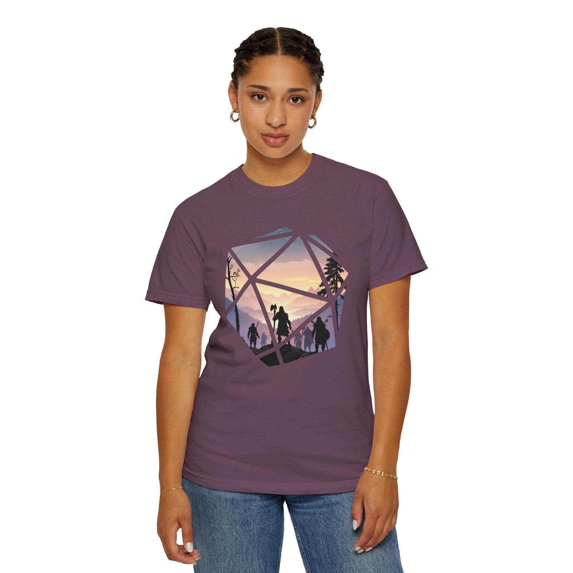 Printify T-Shirt D&D D20 Landscape T-shirt - Comfort Colors