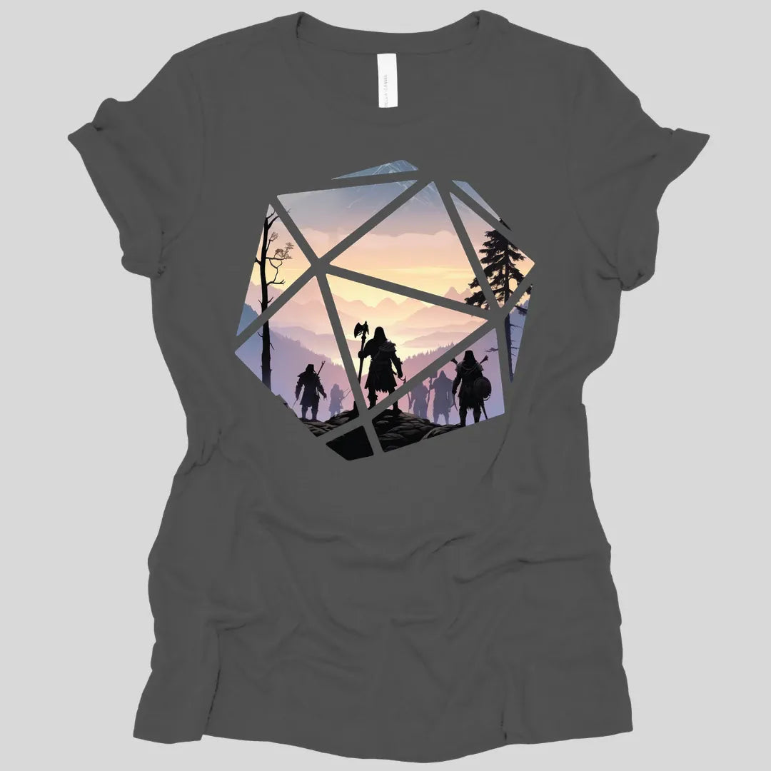 Printify T-Shirt Asphalt / S D&D D20 Landscape Women's T-shirt