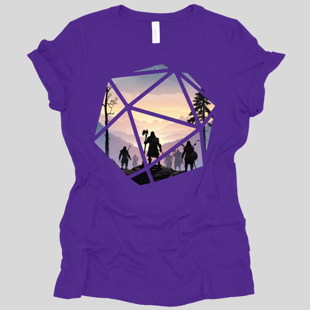 Printify T-Shirt Team Purple / S D&D D20 Landscape Women's T-shirt