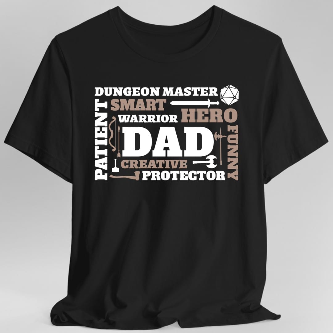 Printify T-Shirt Black / S D&D Dad Dungeon Master Shirt