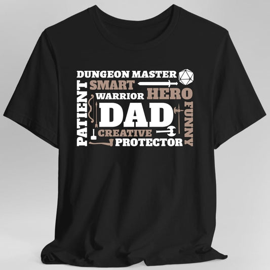 Printify T-Shirt Black / S D&D Dad Dungeon Master Shirt