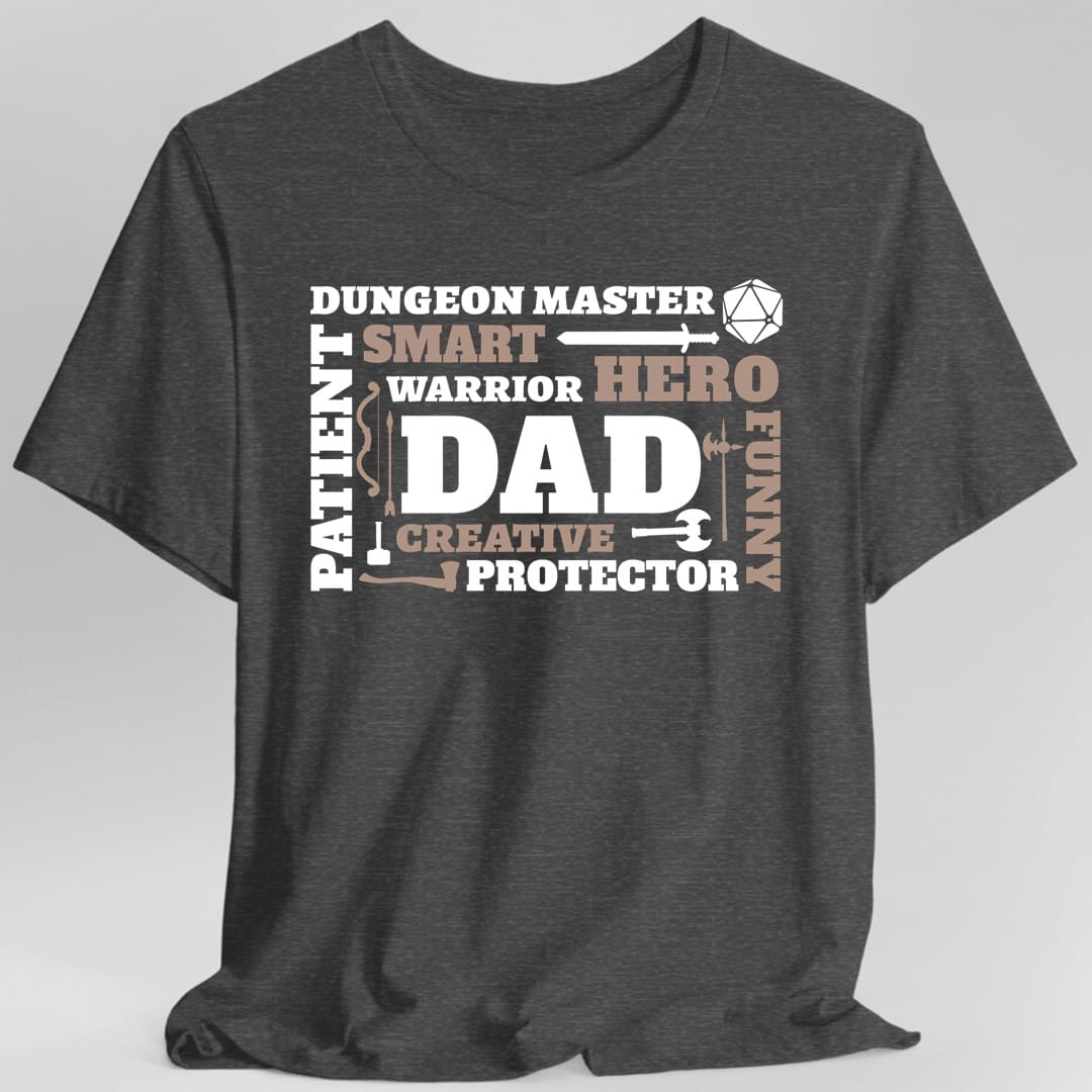 Printify T-Shirt Dark Heather / S D&D Dad Dungeon Master Shirt