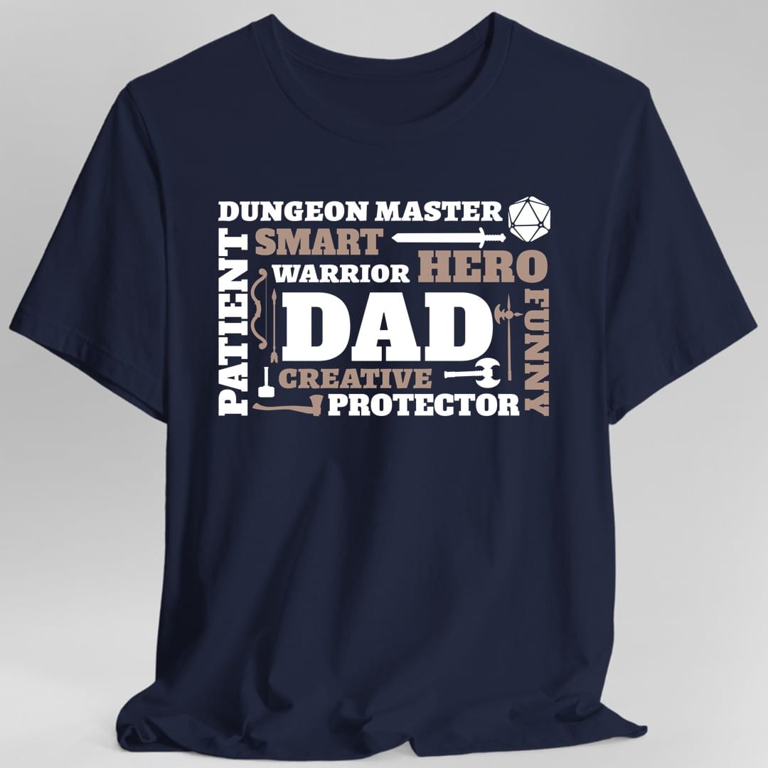Printify T-Shirt Navy / S D&D Dad Dungeon Master Shirt