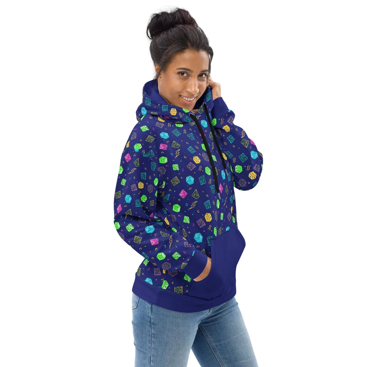 Sunburst RPG All Over Prints D&D Dice Pattern Hoodie