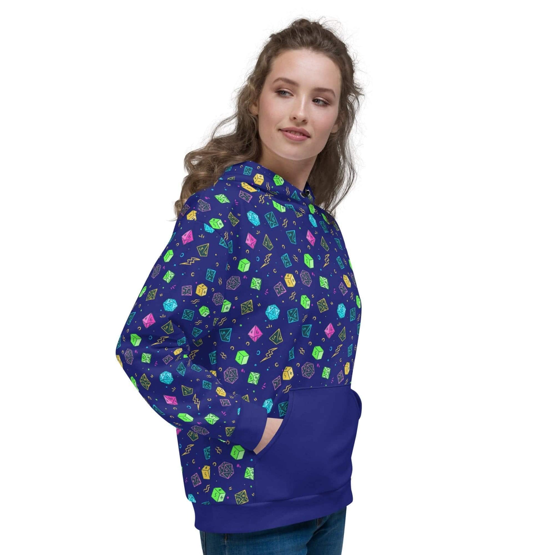 Sunburst RPG All Over Prints D&D Dice Pattern Hoodie