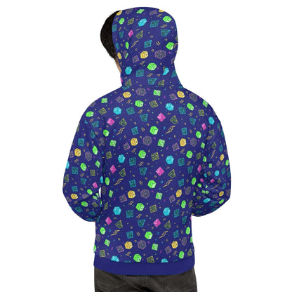 Sunburst RPG All Over Prints D&D Dice Pattern Hoodie