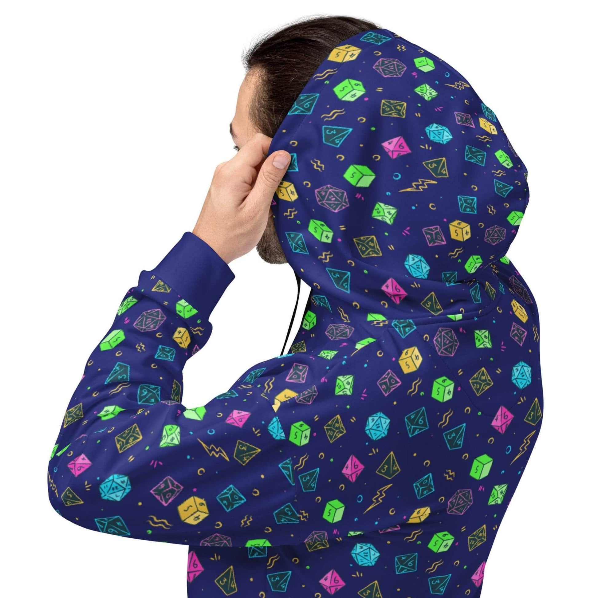 Sunburst RPG All Over Prints D&D Dice Pattern Hoodie