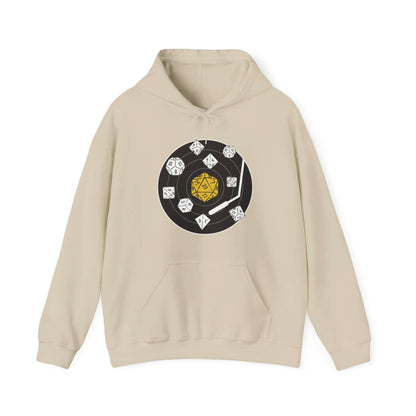 Printify Hoodie Sand / S D&D Dice Record Vinyl Hoodie