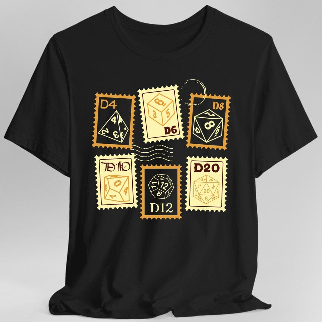 Printify T-Shirt Black / S D&D Dice Stamps T-Shirt