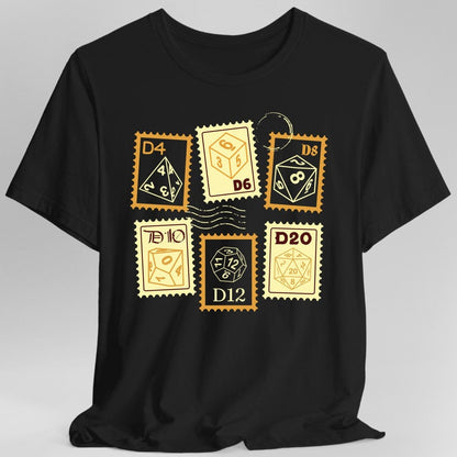 Printify T-Shirt Black / S D&D Dice Stamps T-Shirt