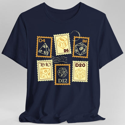 Printify T-Shirt Navy / S D&D Dice Stamps T-Shirt