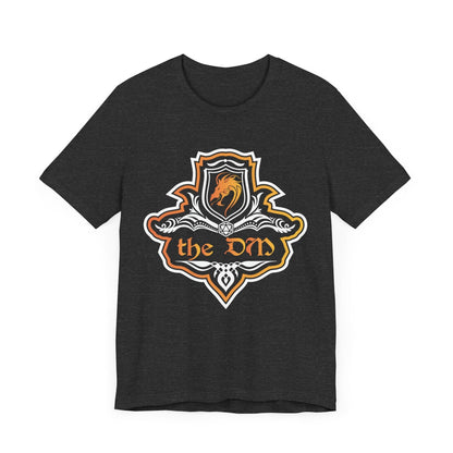 Printify T-Shirt Dark Grey Heather / XS D&D DM Fancy Emblem T-Shirt for Dungeon Masters