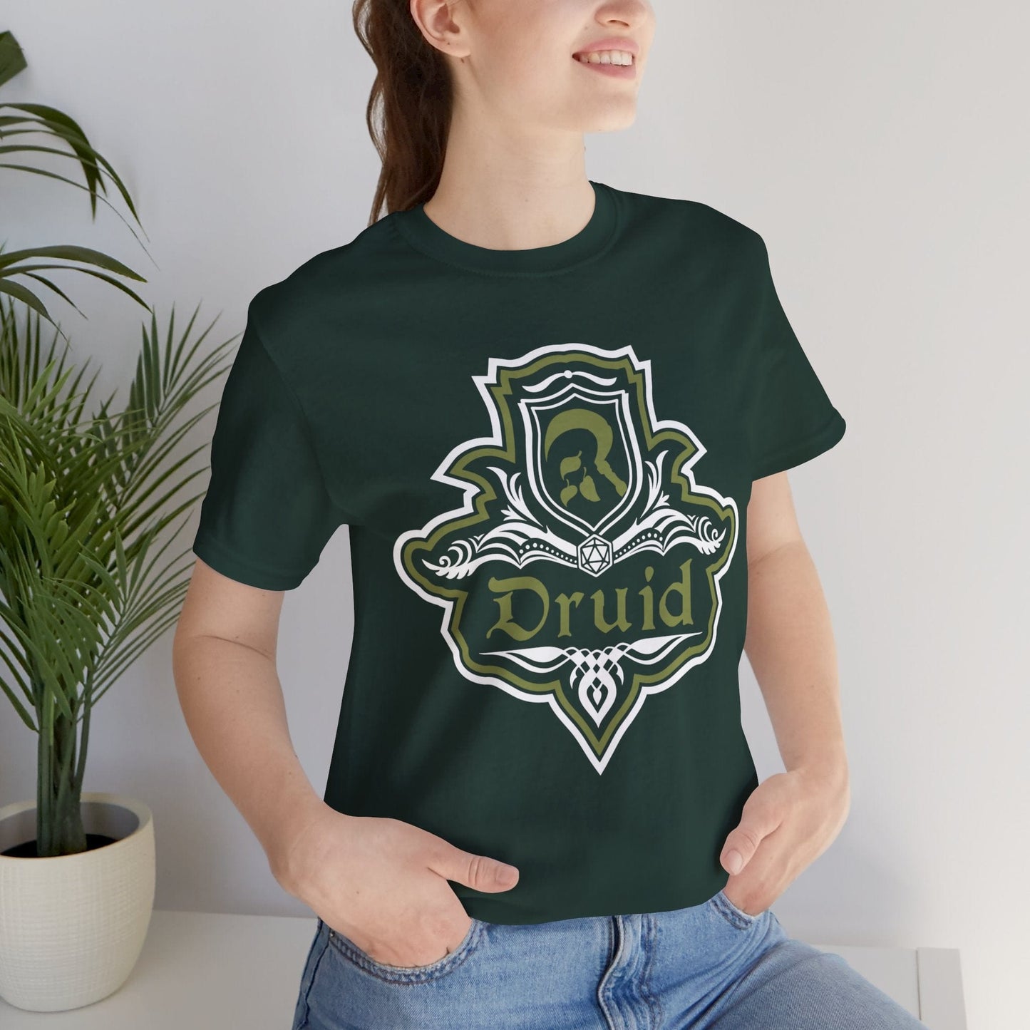 Printify T-Shirt D&D Druid Class Fancy Emblem T-Shirt