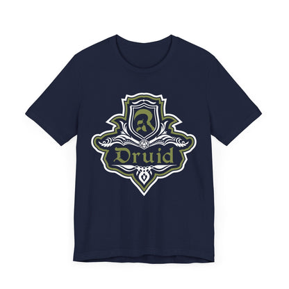 Printify T-Shirt Navy / S D&D Druid Class Fancy Emblem T-Shirt