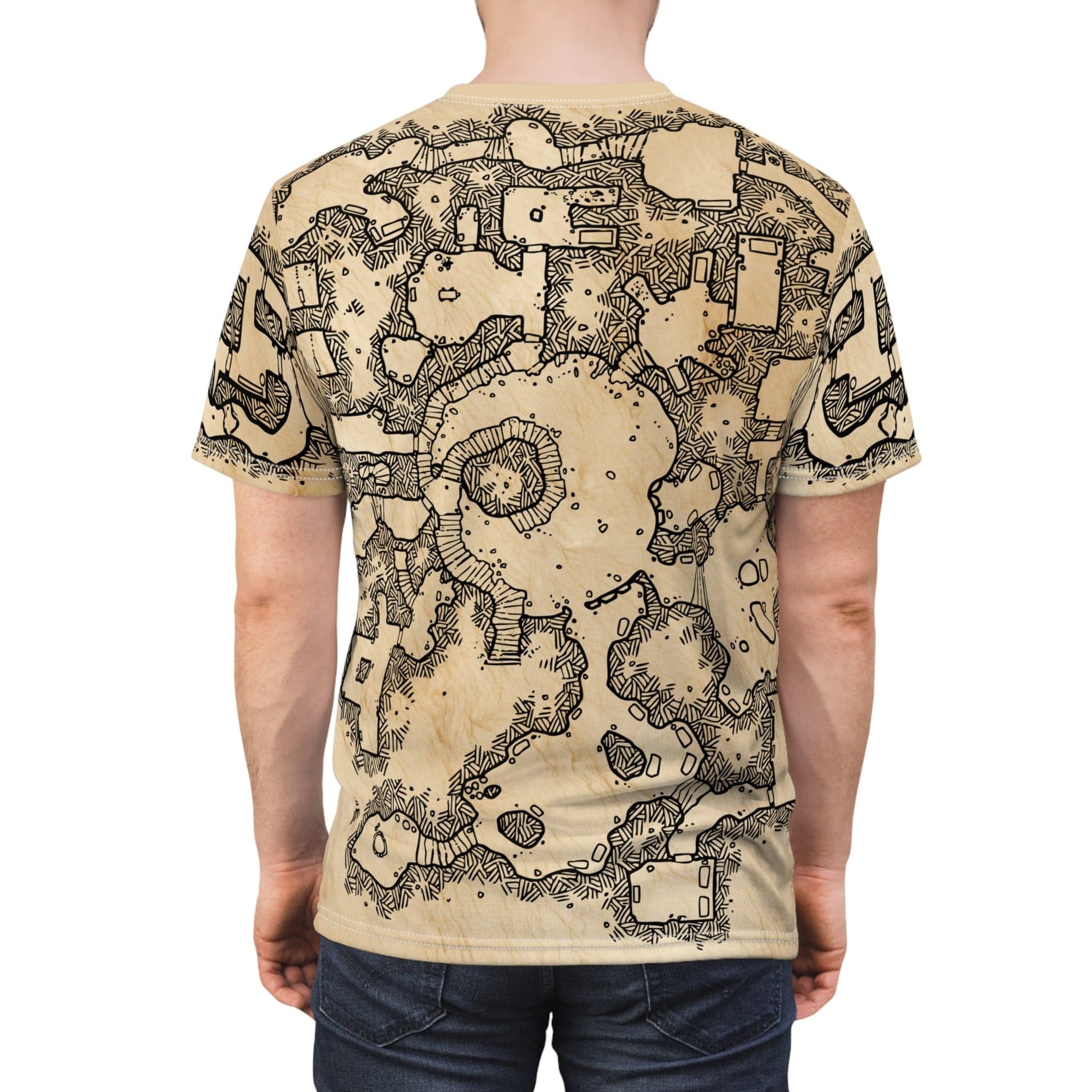 Printify All Over Prints D&D Dungeon Map T-Shirt - All Over Print