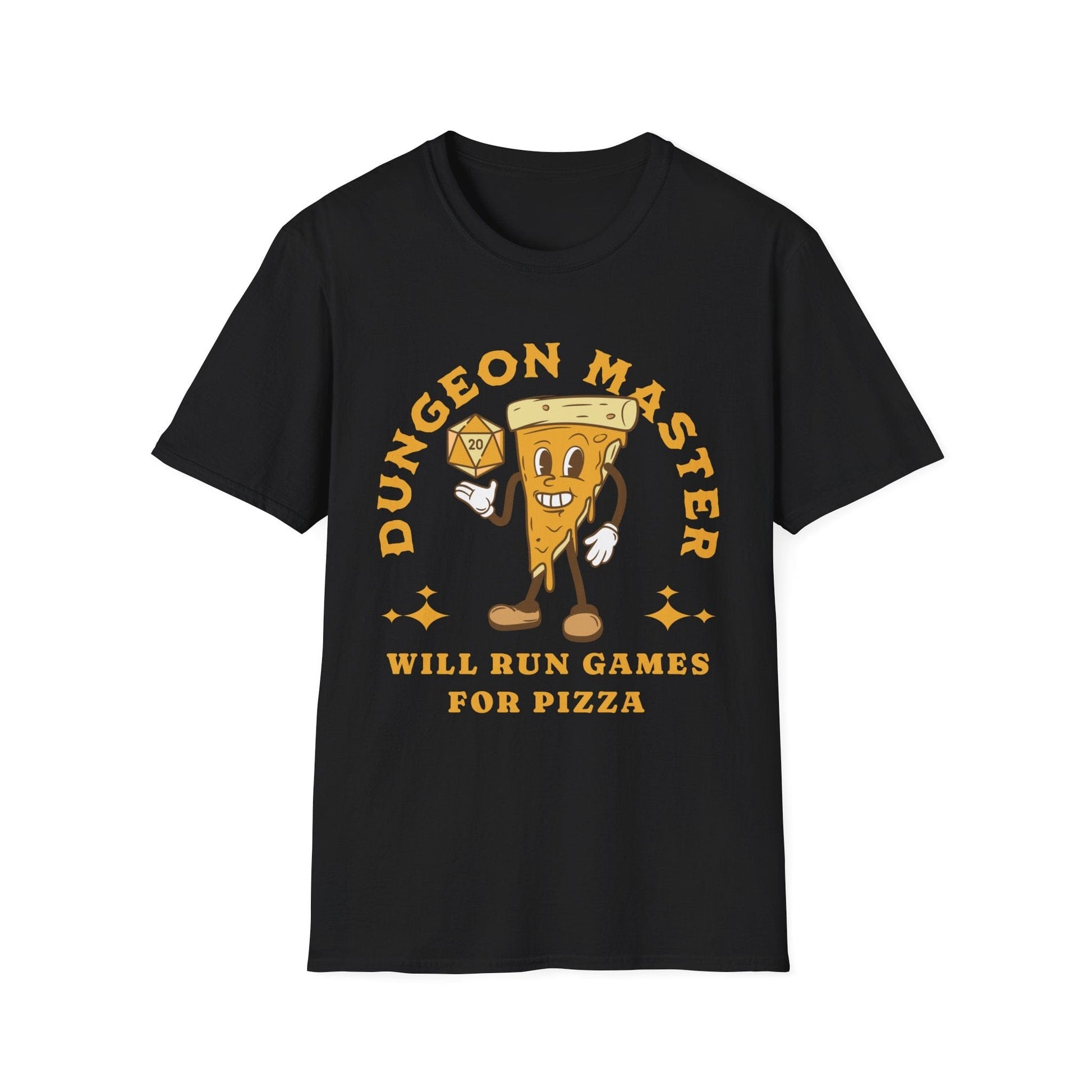 Printify T-Shirt Black / S D&D Dungeon Master for Pizza T-Shirt