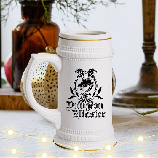 Printify Mug 22oz D&D Dungeon Master Tankard Beer Stein