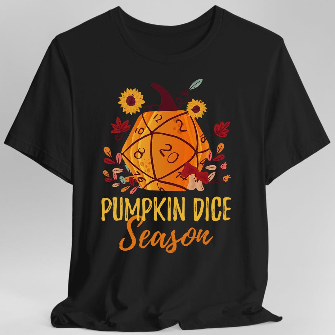 Printify T-Shirt Black / S D&D Fall D20 Pumpkin Dice Season T-Shirt