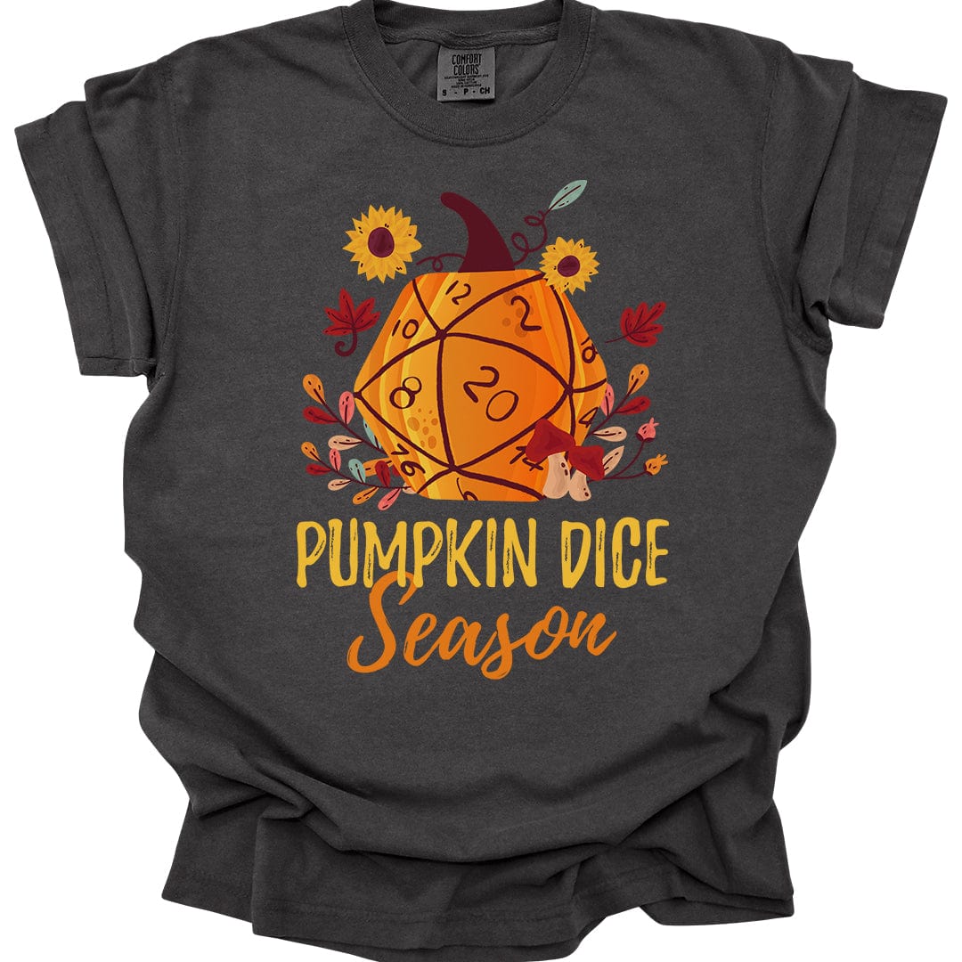 Printify T-Shirt Pepper / S D&D Fall D20 Pumpkin Dice Season T-Shirt - Comfort Colors