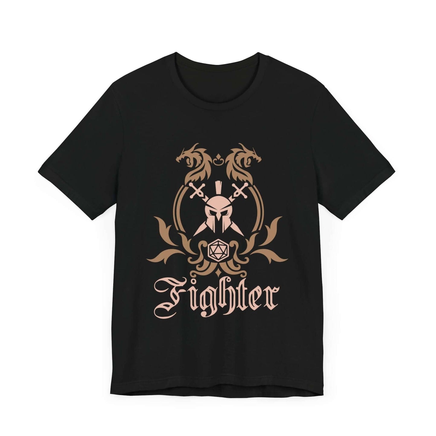 Printify T-Shirt Black / S D&D Fighter Class Emblem T-Shirt