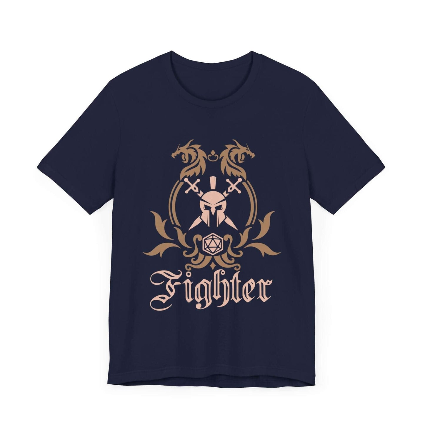 Printify T-Shirt Navy / S D&D Fighter Class Emblem T-Shirt