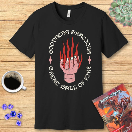 Printify T-Shirt D&D Fireball Spell Shirt