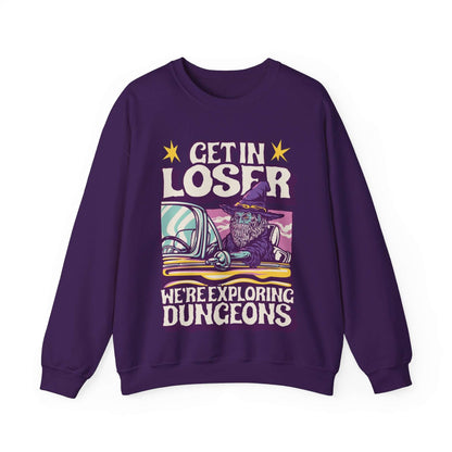 Printify Sweatshirt S / Purple D&D Get In Loser Sweatshirt