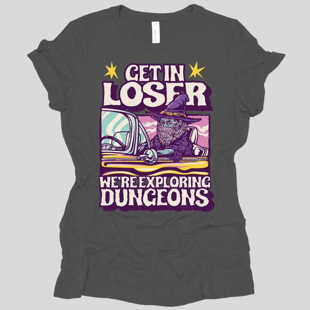 Printify T-Shirt Asphalt / S D&D Get In Loser Women's T-shirt