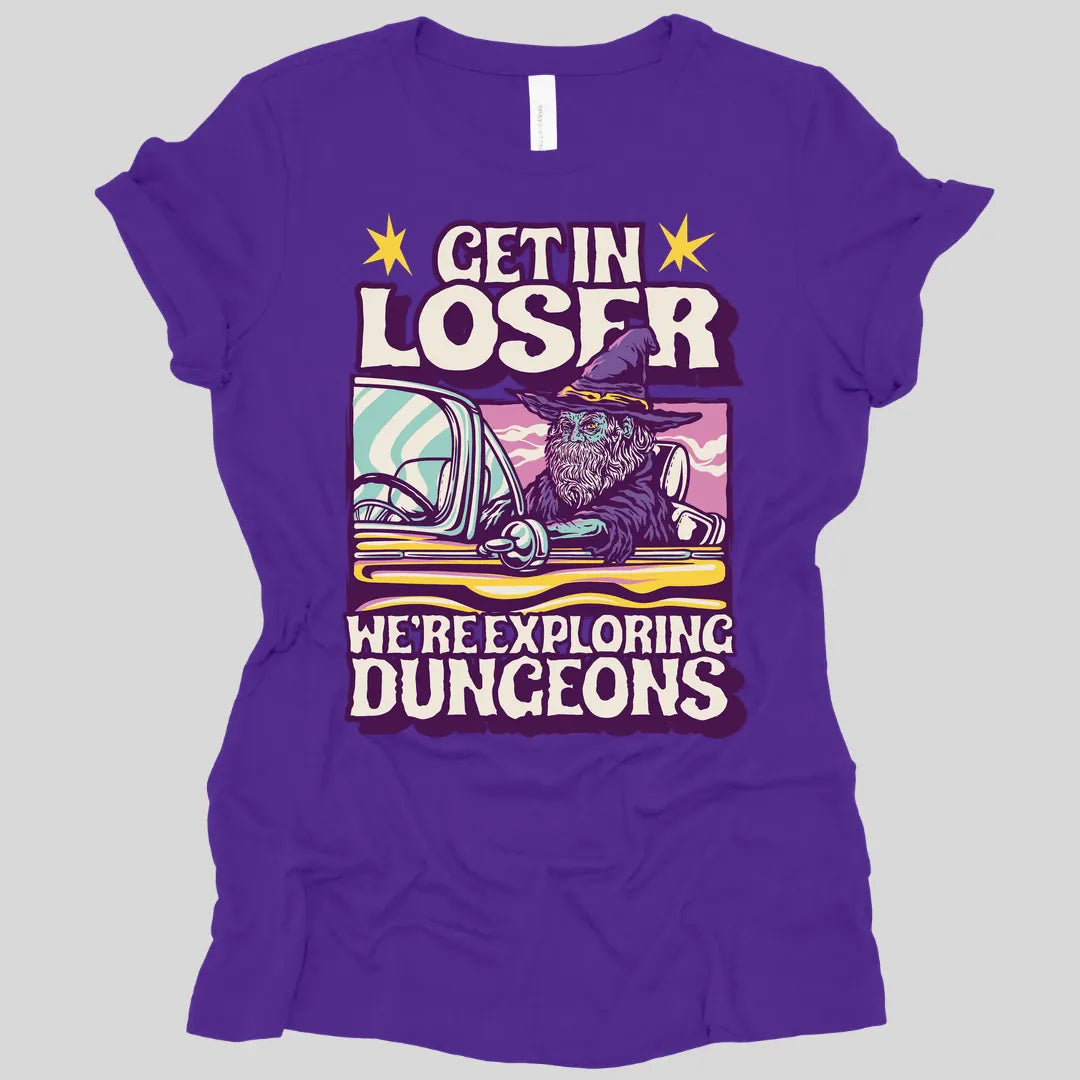 Printify T-Shirt Team Purple / S D&D Get In Loser Women's T-shirt
